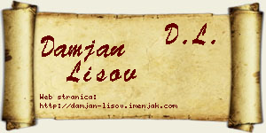 Damjan Lisov vizit kartica